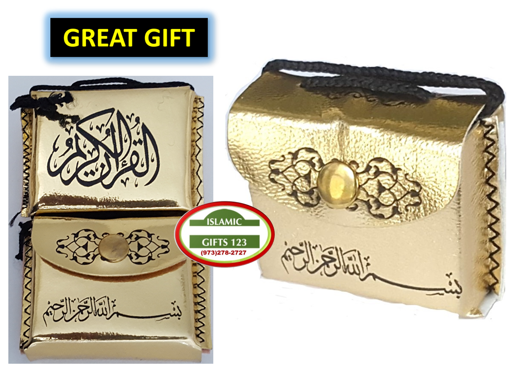 Mini Quran in Gold Bag Hanger - Elegant Wedding Favor