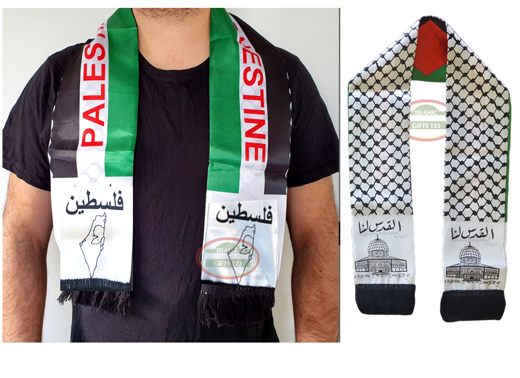 Palestine Flag Map Scarf – Authentic Palestinian Scarf Design