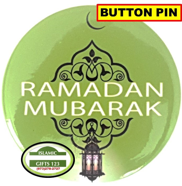 Ramadan Button Pins for Stylish Festive Accessories Green