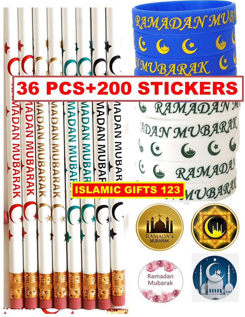 Ramadan Stickers & Favors 236-Pieces Set for Ramadan Gift Bags