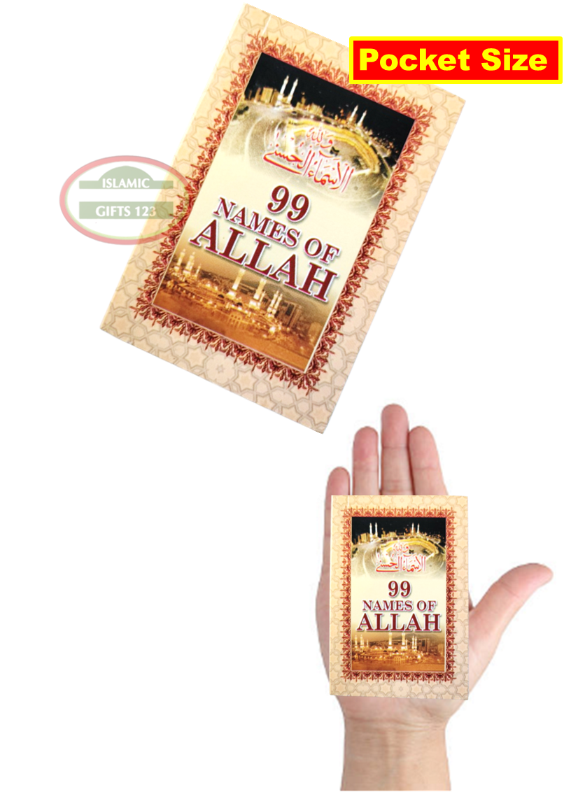 99 Names of Allah-100 Names of Allah Pocket Size Asma'ul Husna Arabic & English