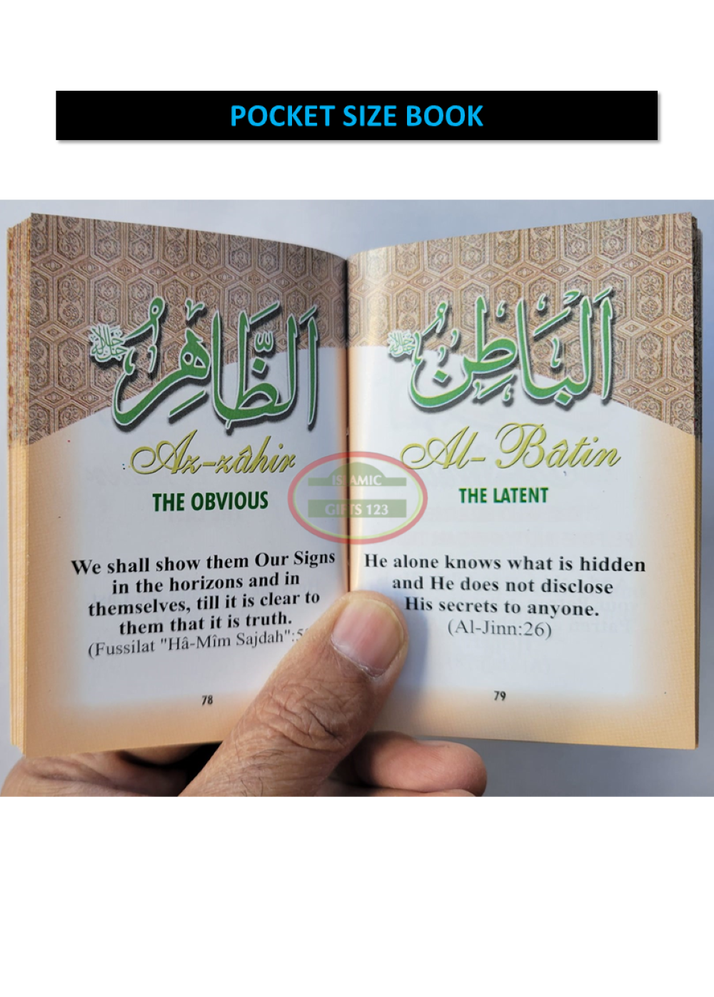 99 Names of Allah-100 Names of Allah Pocket Size Asma'ul Husna Arabic & English