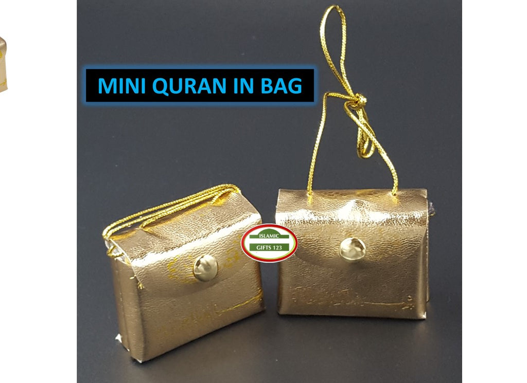 Mini Quran in Gold Bag Hanger - Elegant Wedding Favor
