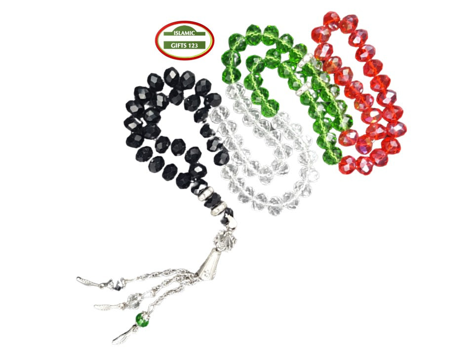 Palestine Flag Misbaha 99ct prayer beads Palestinian beads