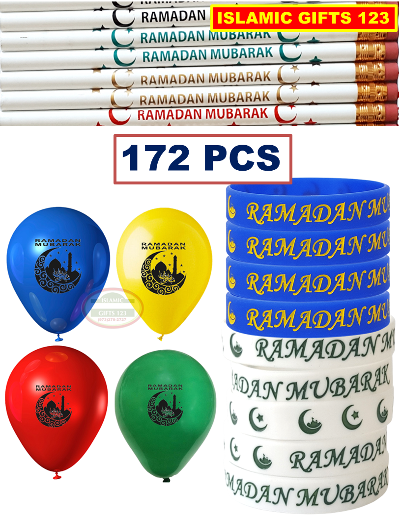 Ramadan Party Favors 172 PCS Set with Balloons – Perfect for Ramadan Celebrations