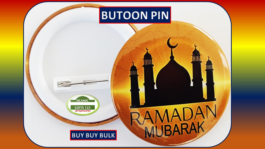Ramadan Mubarak Button Pins GOLD
