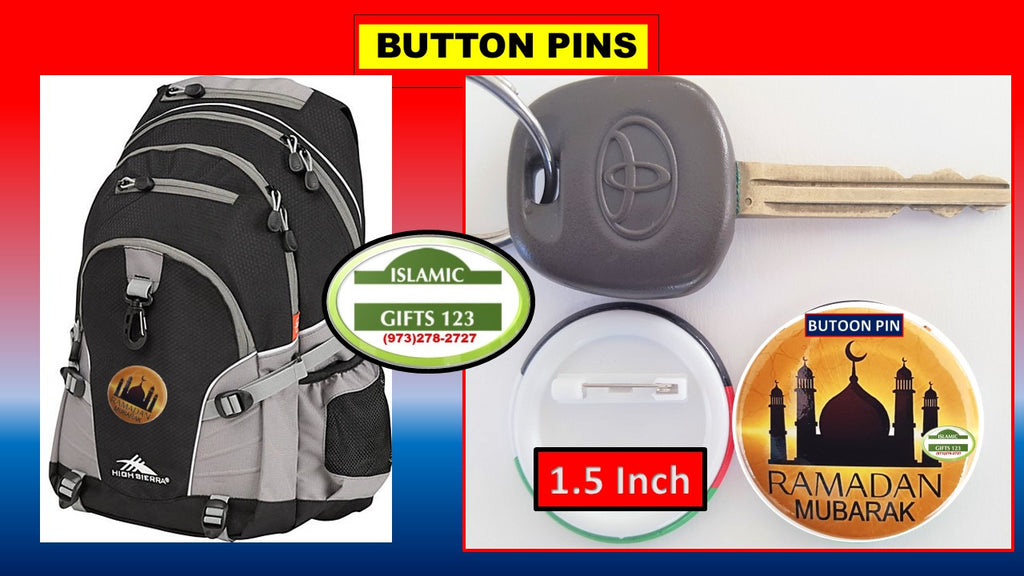Ramadan Mubarak Button Pins GOLD