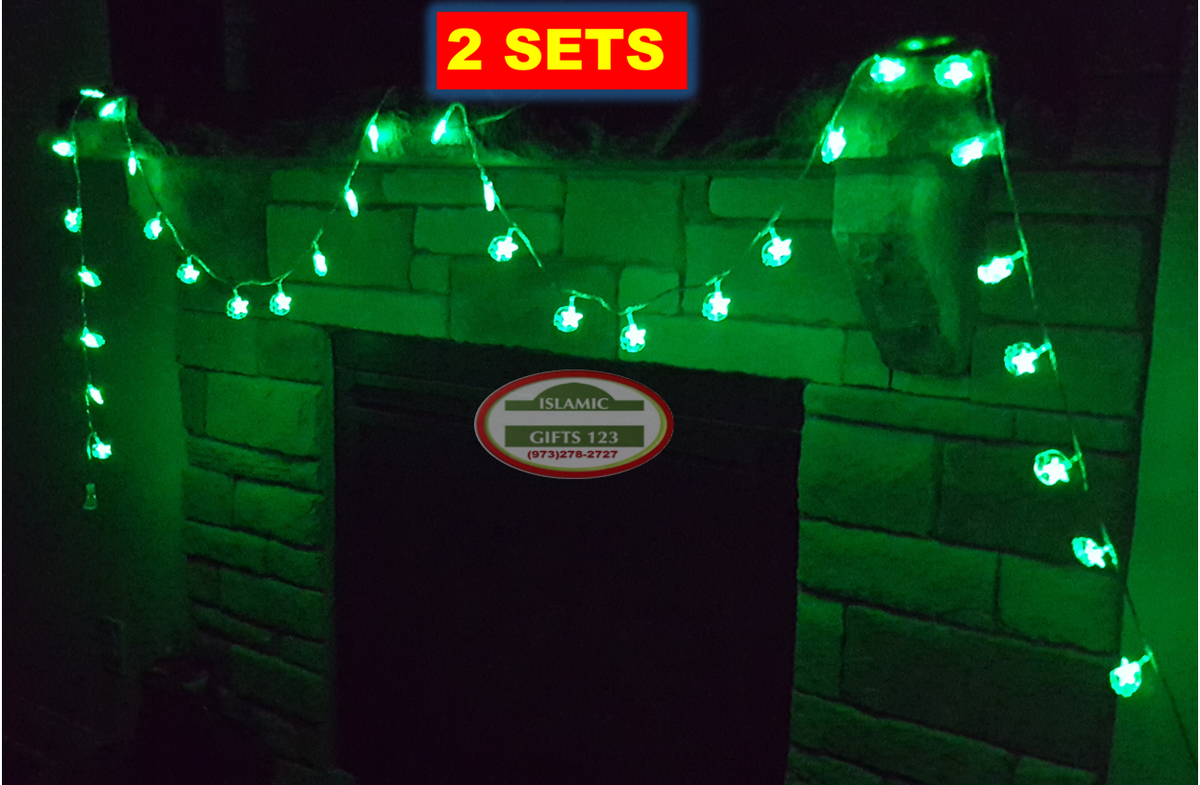 Ramadan Green Lights Decoration Bulk Packs for Festive Ambiance