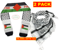 Palestine Scarf 2 IN 1*Pack+BW Keffiah Palestinian scarf