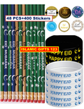 Eid Favors for Kids 448-Eid Mubarak Pencils Wristbands Stickers