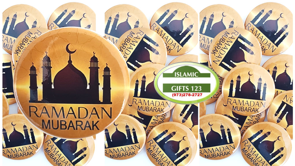 Ramadan Mubarak Button Pins GOLD