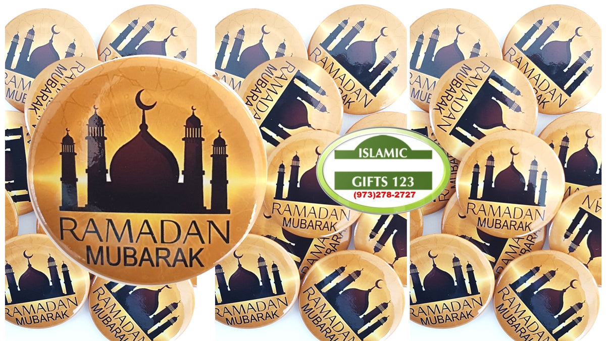 Ramadan Mubarak Button Pins GOLD