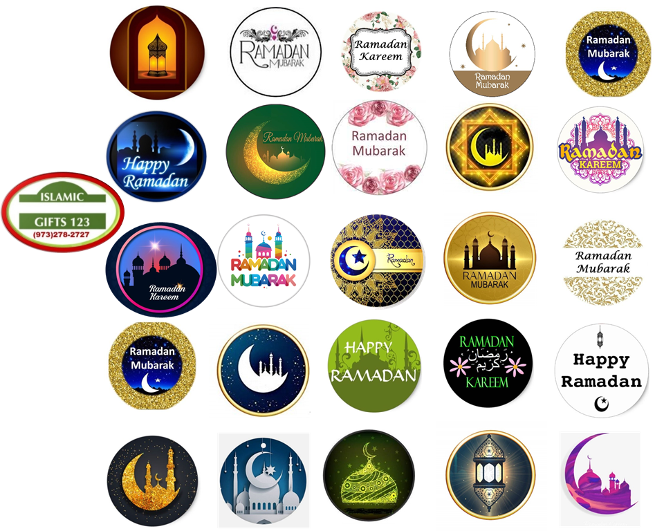 Ramadan Stickers & Favors 236-Pieces Set for Ramadan Gift Bags