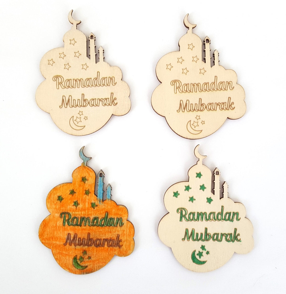 Ramadan Mubarak Masjid DIY Wooden Cutout - Personalized Ramadan Decor