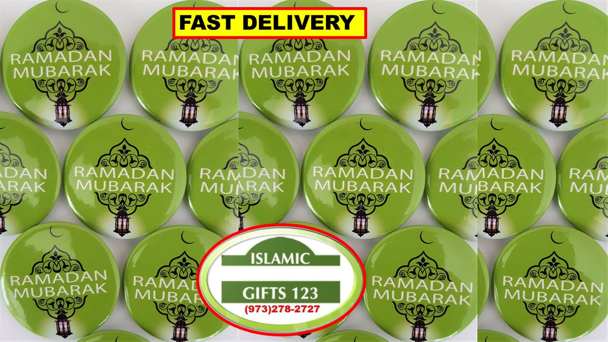 Ramadan Button Pins for Stylish Festive Accessories Green