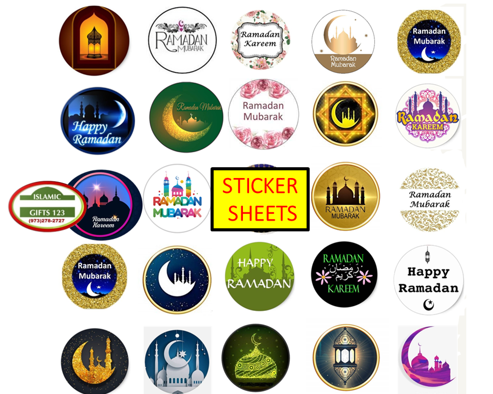 Ramadan Mubarak Stickers 1 Inch Ramadan Gifts