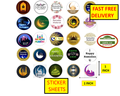 Ramadan Mubarak Stickers 1000-1 Inch
