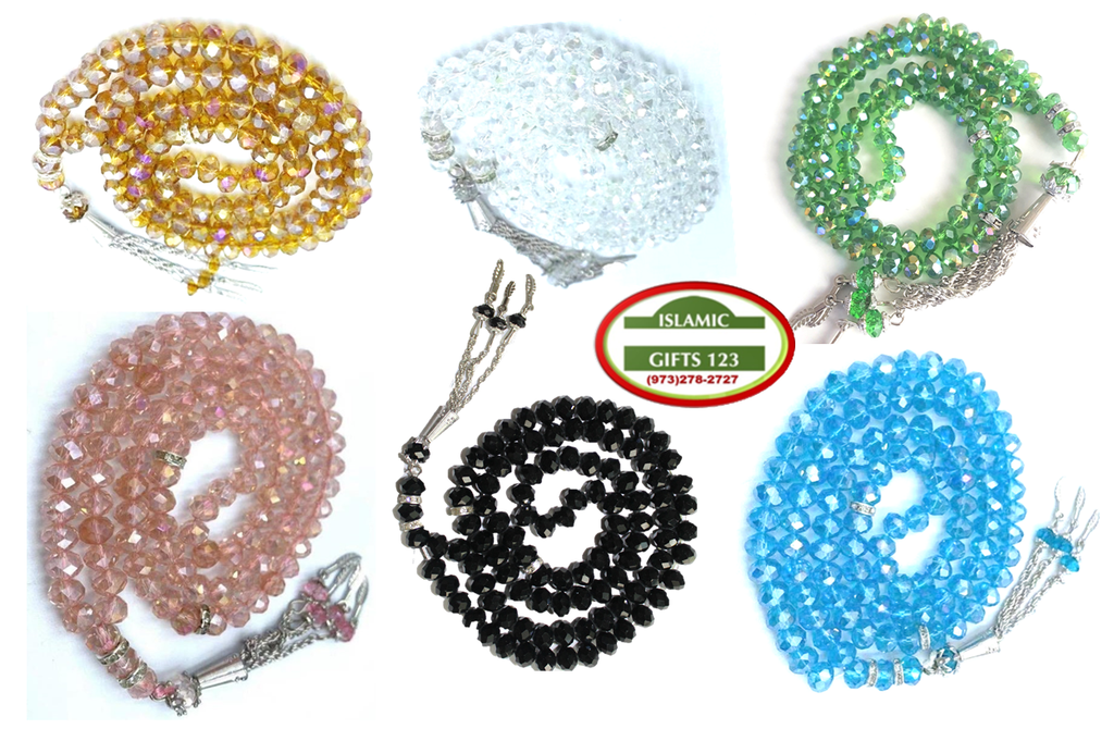 Crystal Prayer beads (24)Tasbih 8mm Muslim Prayer Beads Ramadan Gift