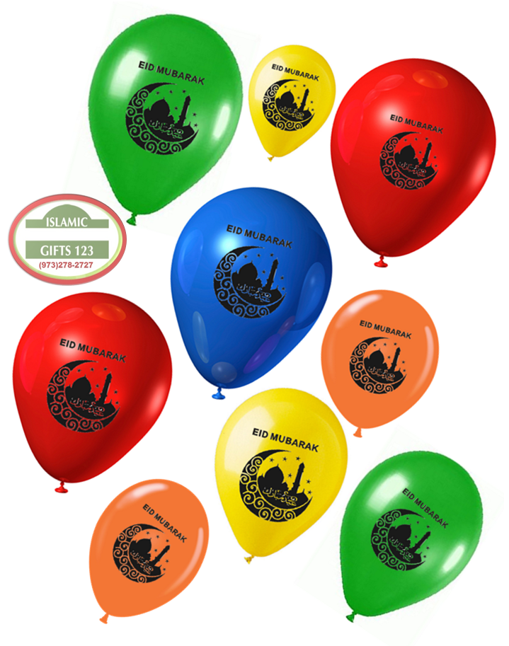 Eid Mubarak Balloons-500 Pieces Eid Decor