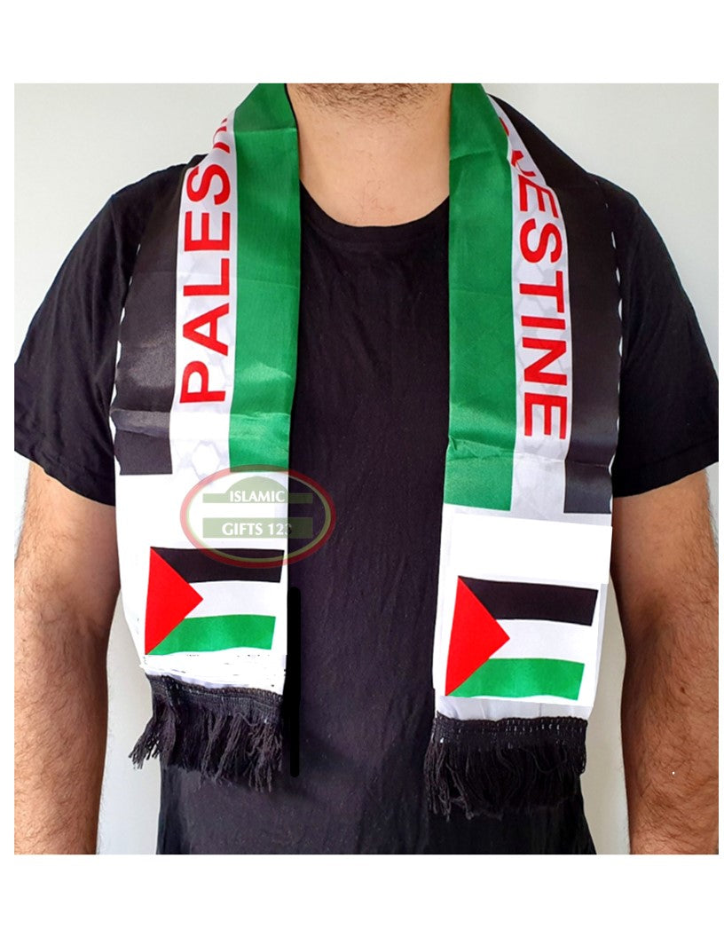 Palestinian Keffiyeh Scarf Palestine Flag Scarf Silk Neck Scarf-Bulk