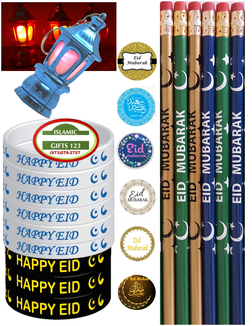 Eid Favors Set (72 Pieces) + 400 Stickers Eid Mubarak