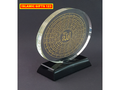 99 Names of Allah Islamic Crystal Trophy Round Display Piece