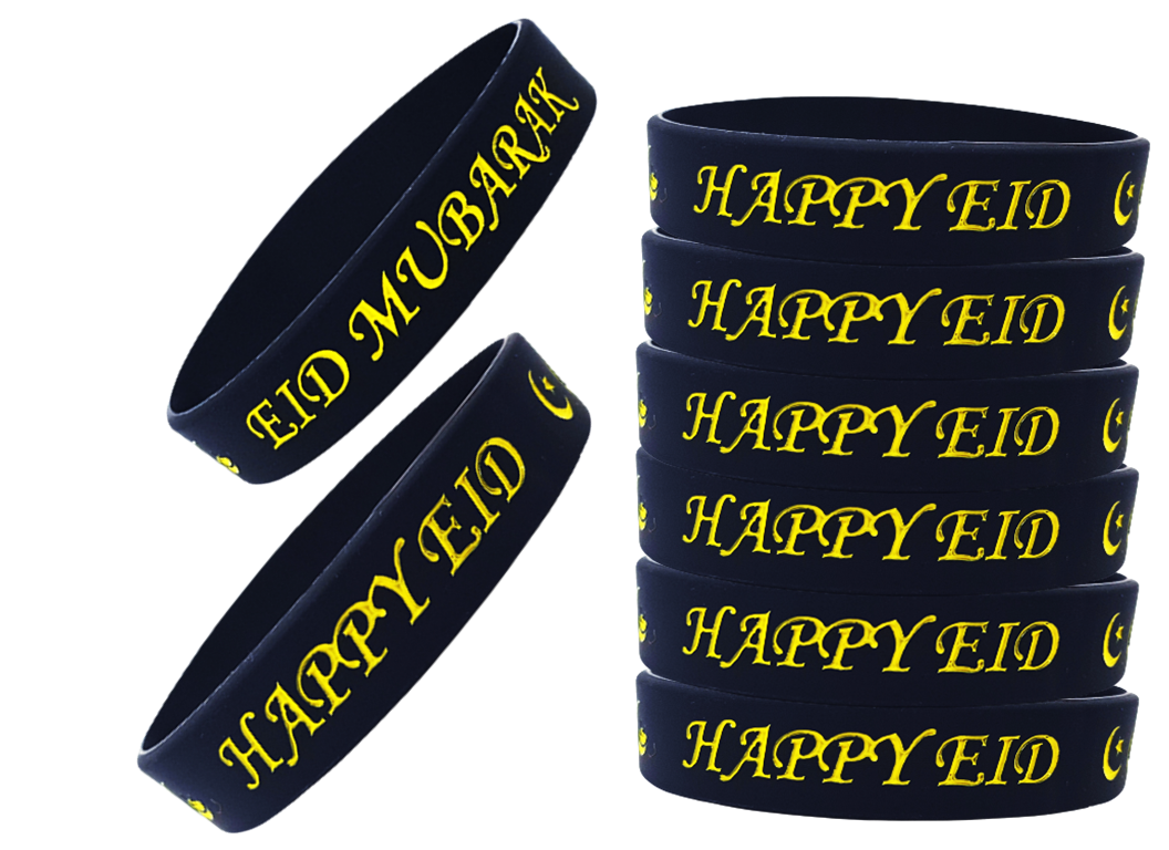 Happy EID Mubarak wristbands 500/1000