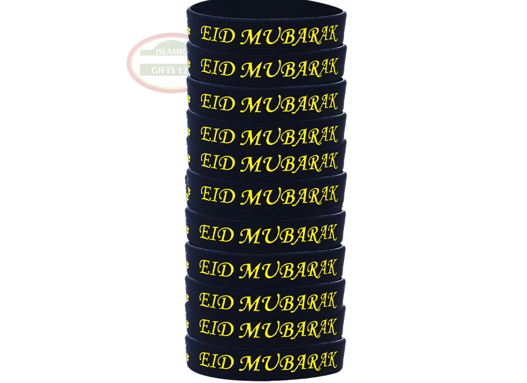 EID Mubarak wristbands BLACK Eid Favors