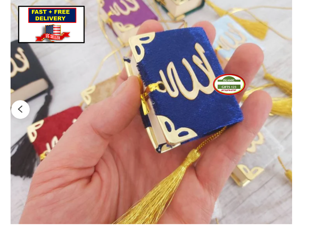 Mini Holy Quran Velvet | Fancy Quran with Car Hanger