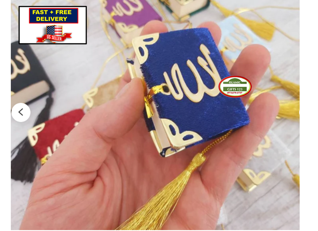 Mini Quran in Velvet Bag – Islamic Wedding & Party Favors Lot