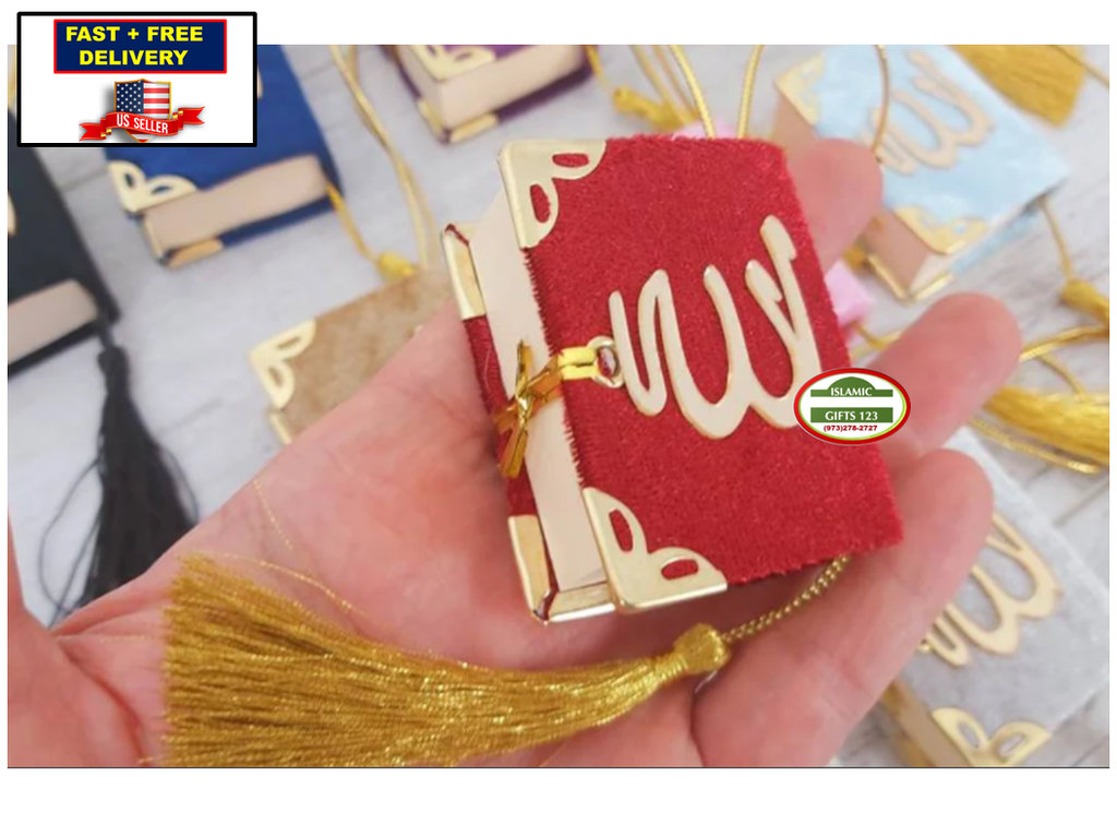 Mini Holy Quran Velvet | Fancy Quran with Car Hanger