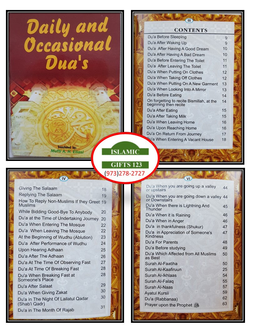 Islamic DUA Books-Daily & Occasions Prayers Quranic Duas