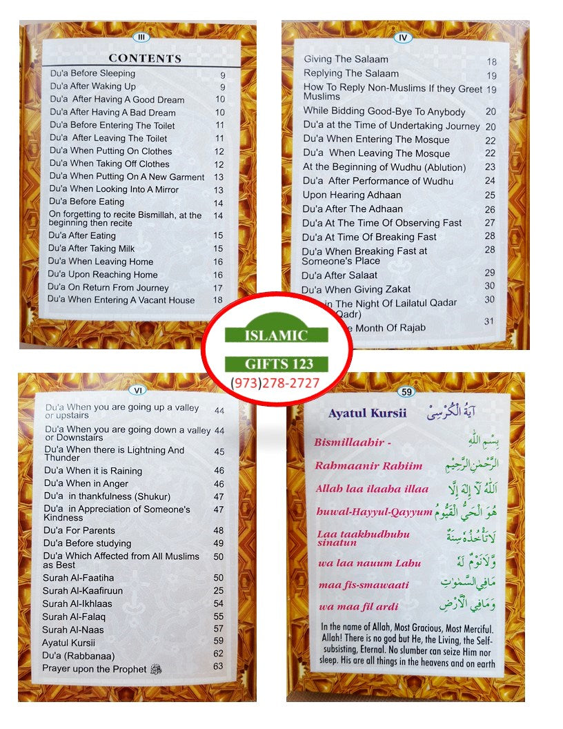 Islamic DUA Books-Daily & Occasions Prayers Quranic Duas