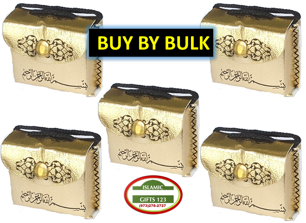Mini Quran Gold Hanger Bulk Leather Islamic wedding Favors