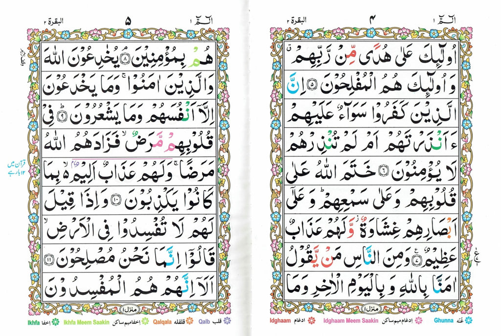 Para Set of the 30 Color Tajweed Holy Quran Paperback