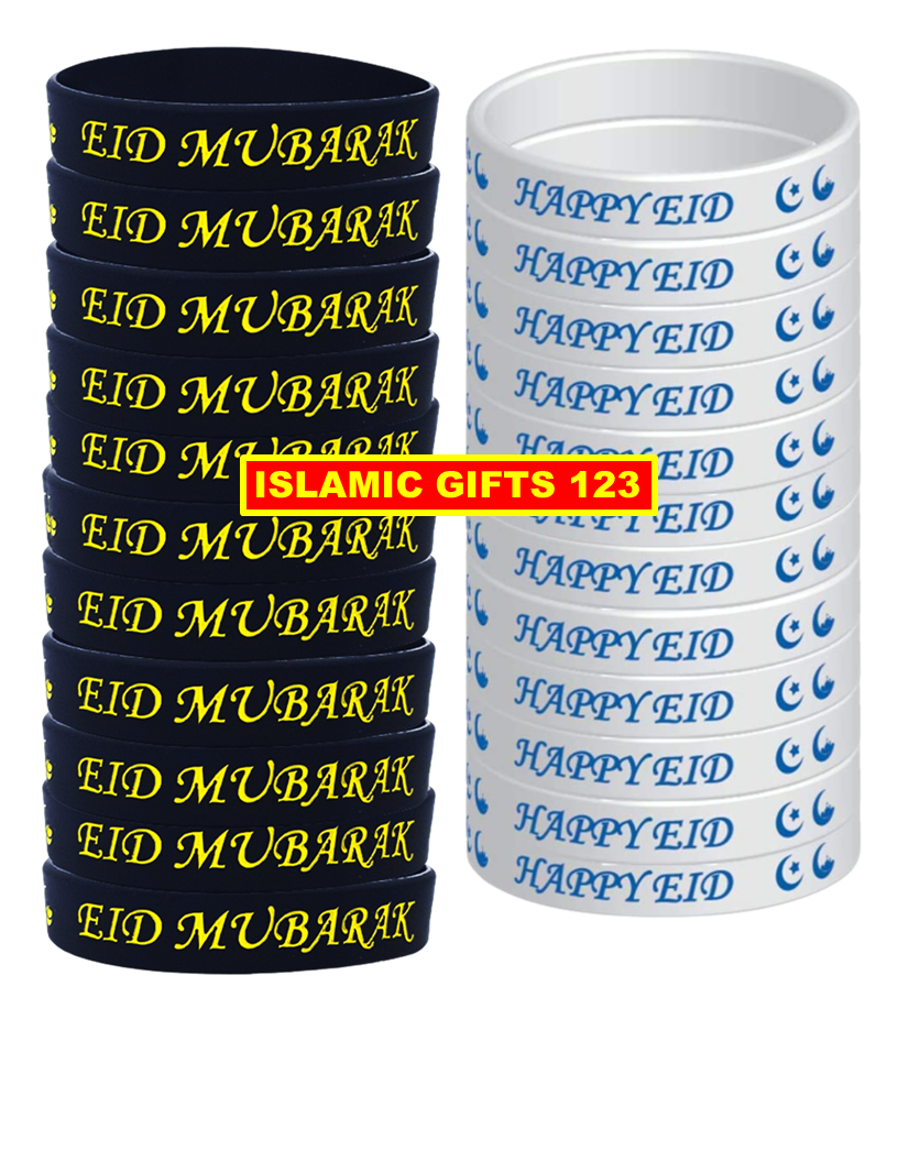 Happy EID Mubarak wristbands 500/1000