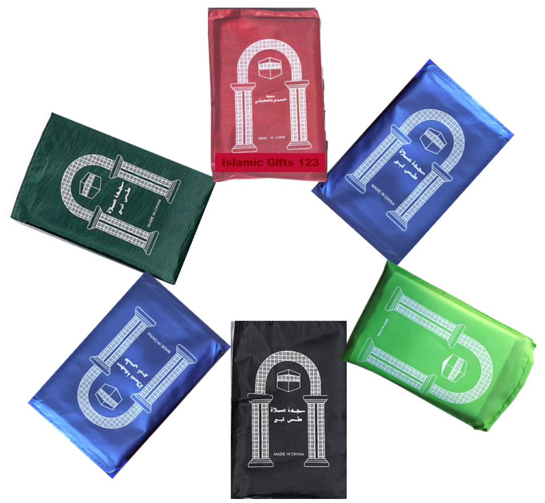Portable Travel Prayer Mat Mix Waterproof Polyester Prayer Rug, Muslim Travel Prayer Mat