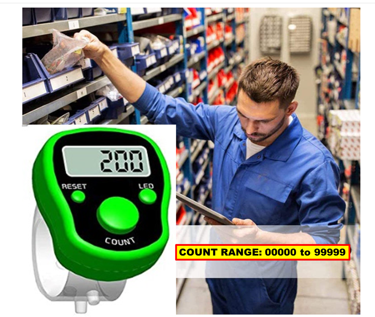 Electronic Finger Counter, Resettable Hand Tally, 5 Digit Number and LCD Electronic Digital Display