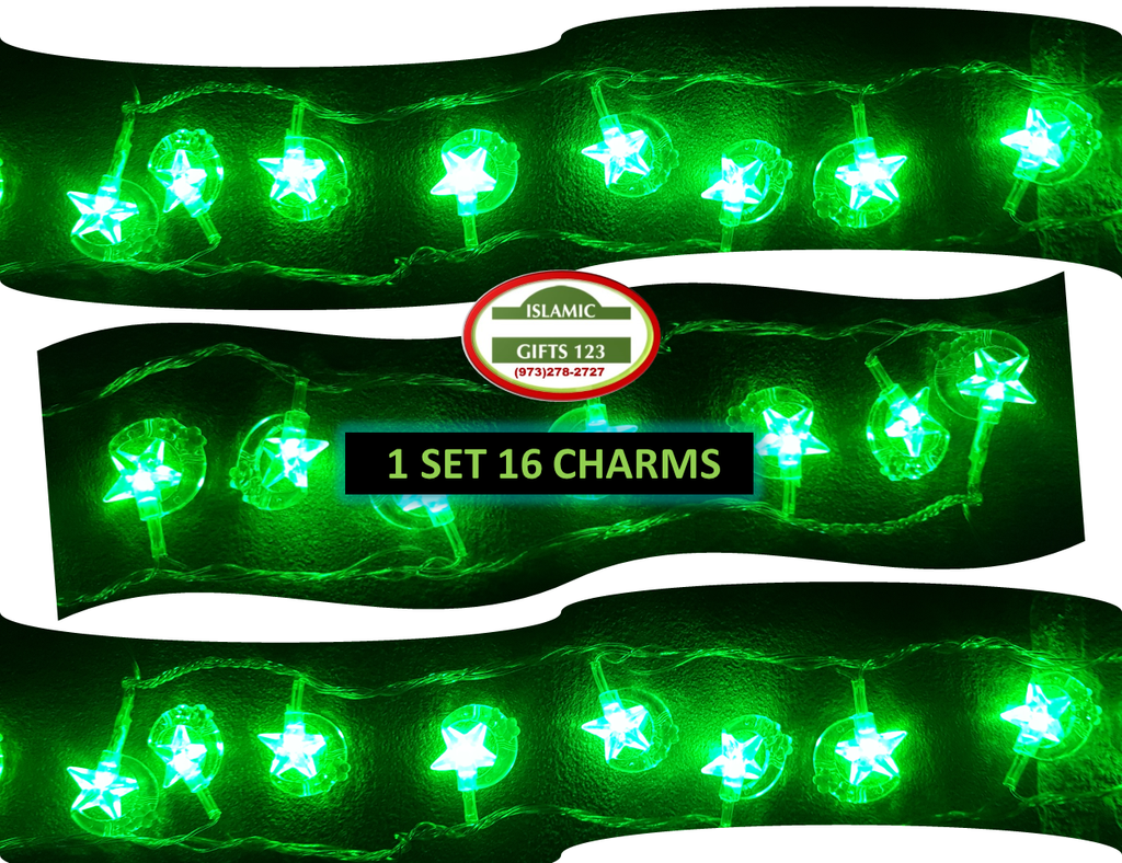 Ramadan Lights (9) Green FREE DELIVERY