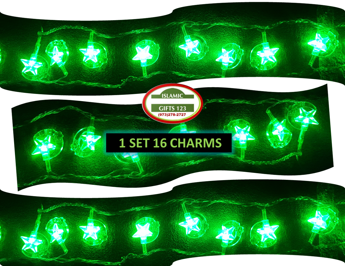 Ramadan Lights (9) Green FREE DELIVERY