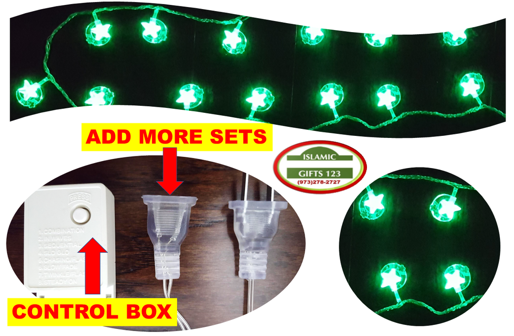 Ramadan Green Lights Decoration Bulk Packs for Festive Ambiance