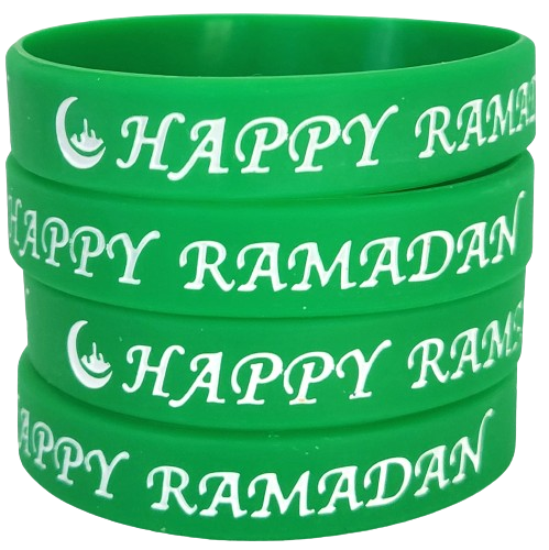 Happy Ramadan Green Wristbands – Perfect Favors for Ramadan Celebrations