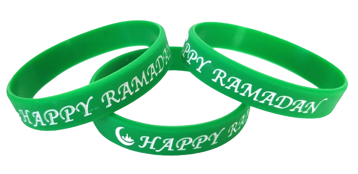 Happy Ramadan Green Wristbands – Perfect Favors for Ramadan Celebrations