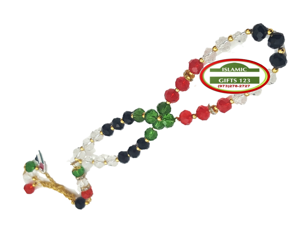 Palestine Flag Beads[Pack] Palestine MAP Large Glass Tasbeeh-Misbaha-Rosary