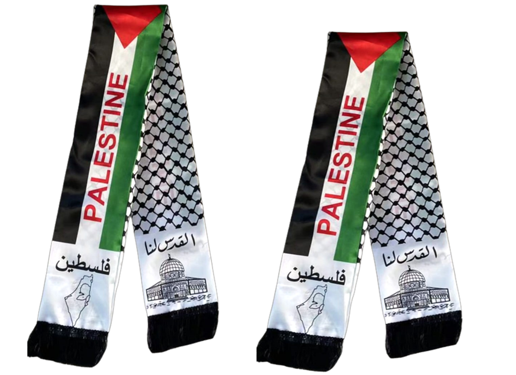 Palestine Flag Map Scarf – Authentic Palestinian Scarf Design
