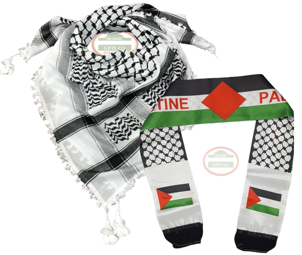 Palestine Scarf 2 IN 1*Pack+BW Keffiah Palestinian scarf