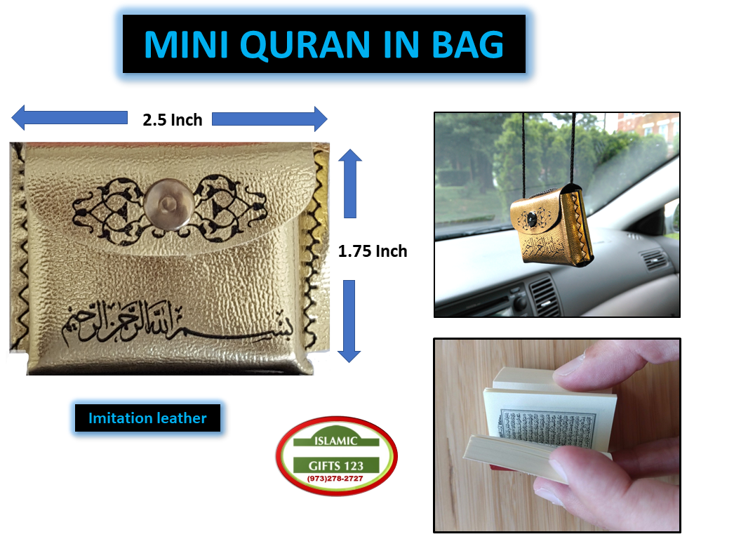 Mini Quran Gold Hanger Bulk Leather Islamic wedding Favors
