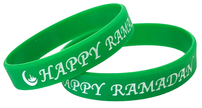 Happy Ramadan Green Wristbands – Perfect Favors for Ramadan Celebrations