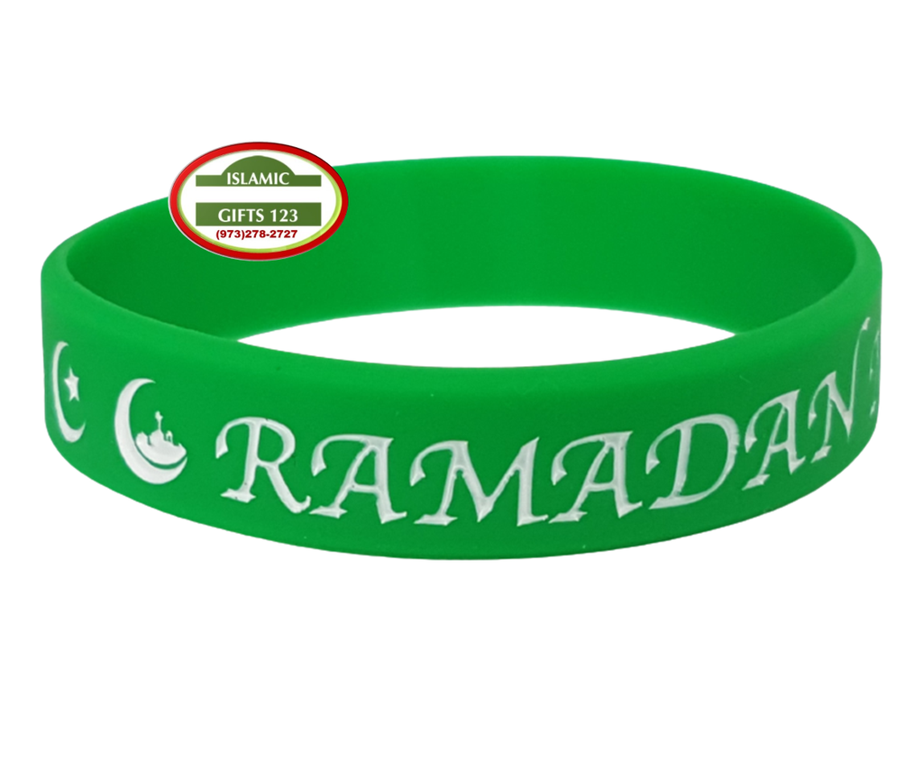 Ramadan Mubarak Green Wristbands Favors