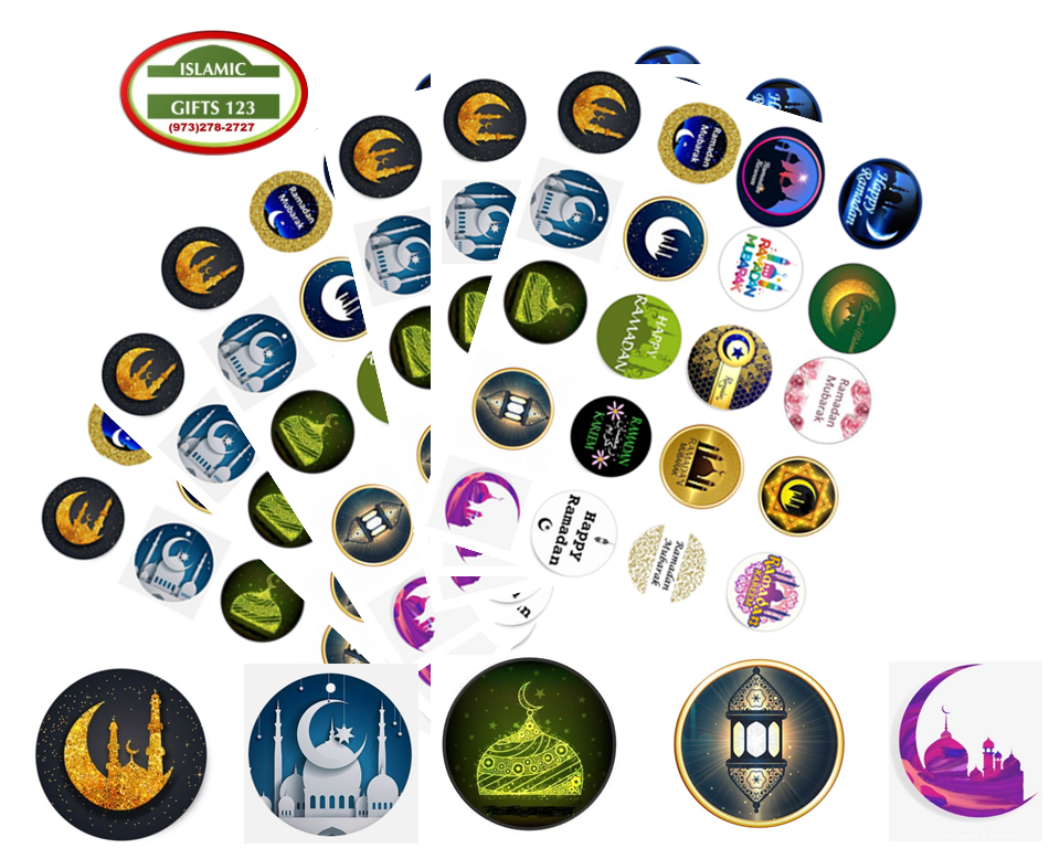 Ramadan Stickers 1.5 Inch Ramadan Mubarak